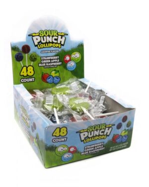 Sour Punch Lollipops Assorted Flavors 48ct